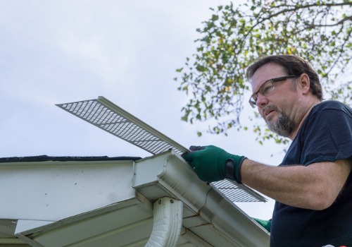 Professional installing new Gutter Screens in Pekin IL