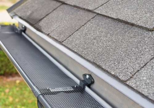 A home's gutters with new Gutter Screens in East Peoria IL